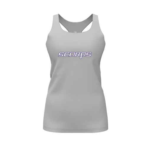 [FT0TRBGY-FYS-LOGO2] Decker Racerback Tank Top (Female Youth S, Gray, Logo 2)