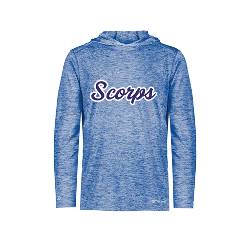 [FOLHCGRY-YS-LOGO3] Decker Youth Charge Hoodie (Youth S, Royal, Logo 3)