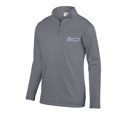 [FOLQFFGY-AS-LOGO3] Decker Men's FlexFleece 1/4 Zip (Adult S, Gray, Logo 3)